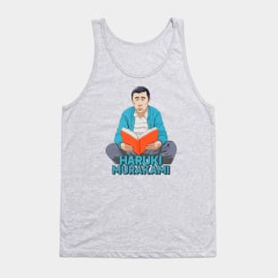 Haruki Murakami 村上 春樹 ---- Retro Fan Art Design Tank Top